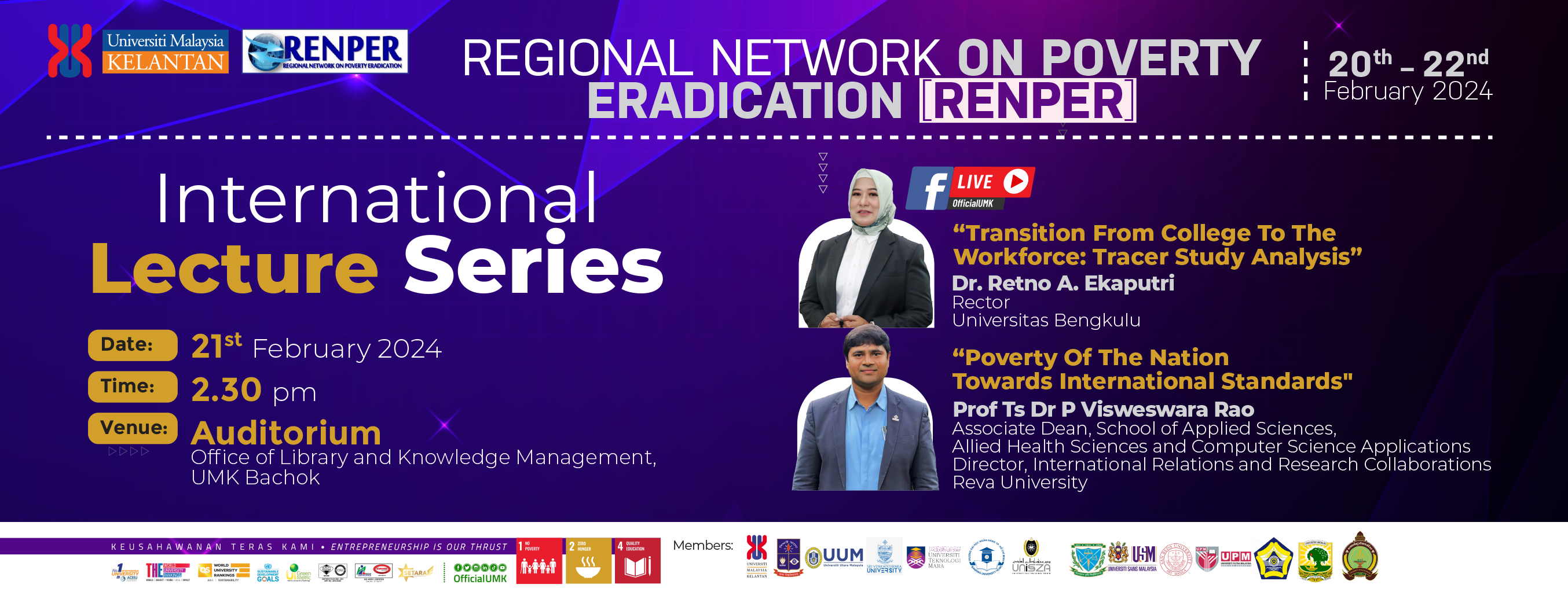 International Lecture Series REGIONAL NETWORK ON POVERTY ERADICATION (RENPER)